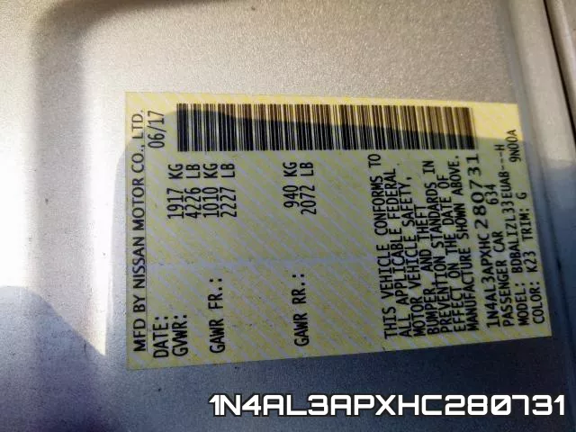 1N4AL3APXHC280731 фото 2
