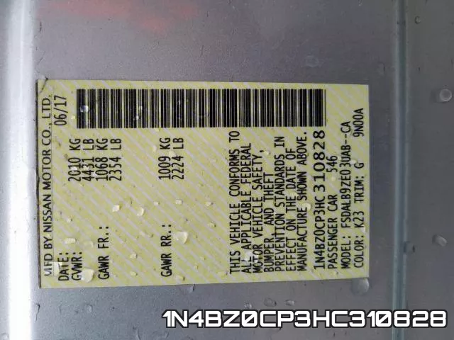 1N4BZ0CP3HC310828 фото 2