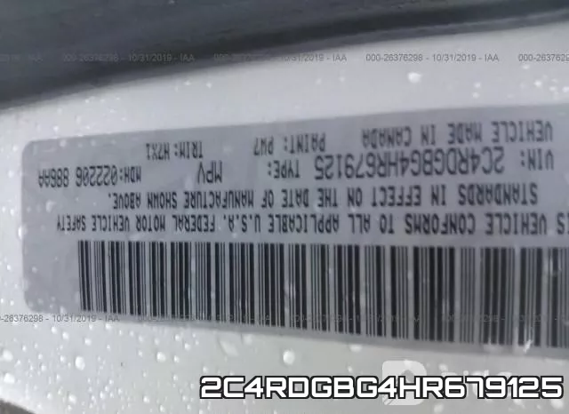 2C4RDGBG4HR679125 фото 10