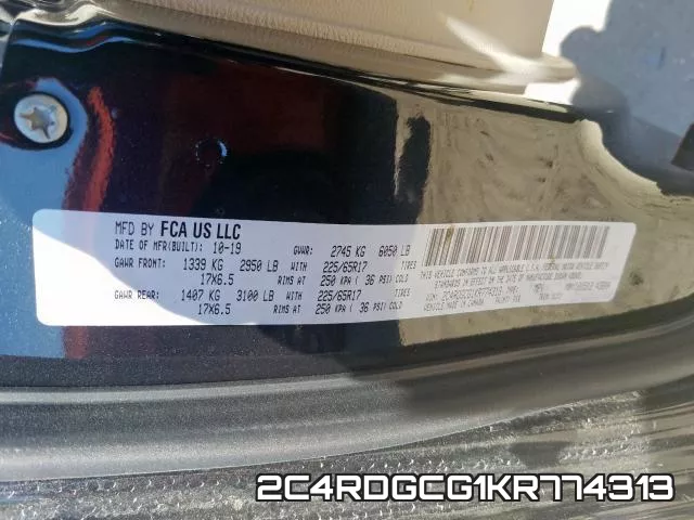 2C4RDGCG1KR774313 фото 2