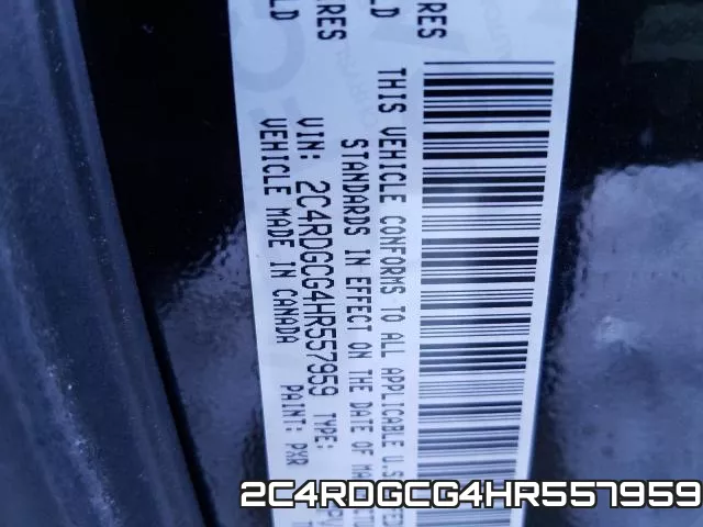 2C4RDGCG4HR557959 фото 2