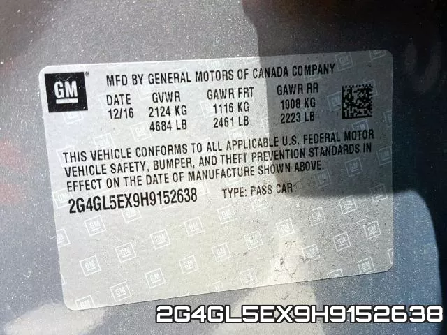 2G4GL5EX9H9152638 фото 2