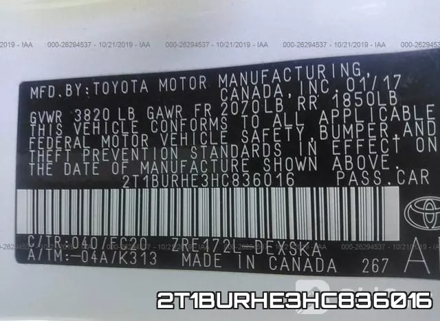 2T1BURHE3HC836016 фото 10