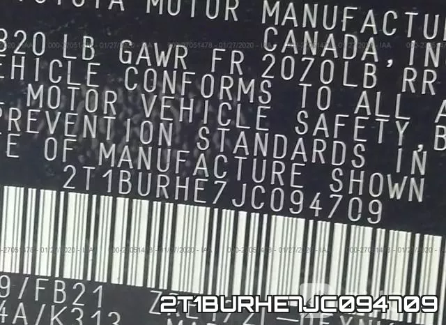 2T1BURHE7JC094709 фото 9