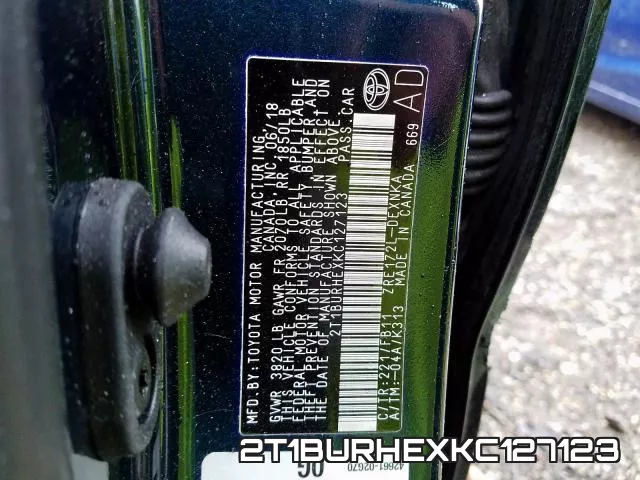 2T1BURHEXKC127123 фото 2