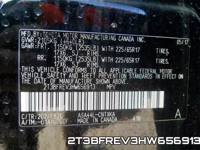 2T3BFREV3HW656913 фото 2