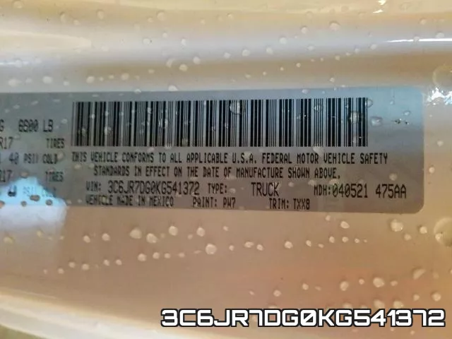 3C6JR7DG0KG541372 фото 2