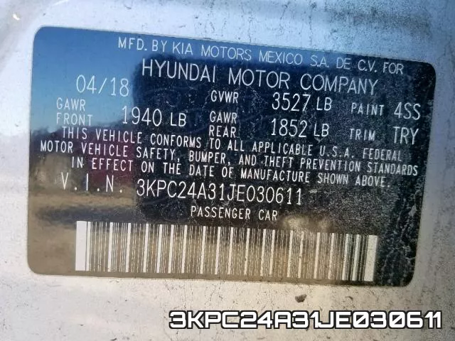 3KPC24A31JE030611 фото 2