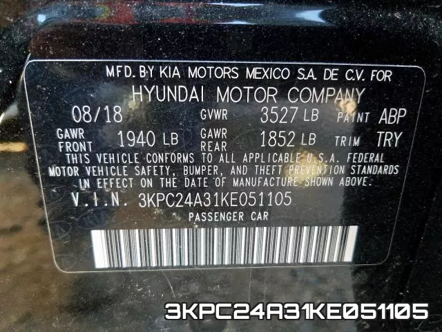 3KPC24A31KE051105 фото 2