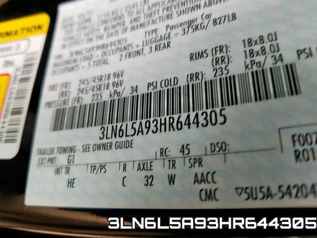 3LN6L5A93HR644305 фото 2