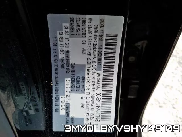 3MYDLBYV9HY149109 фото 2