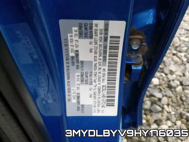 3MYDLBYV9HY176035 фото 2