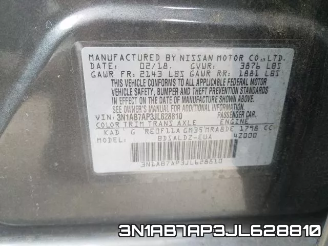 3N1AB7AP3JL628810 фото 2