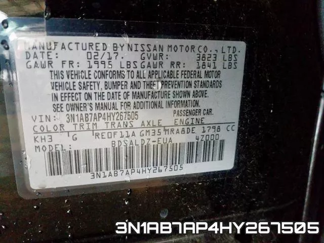 3N1AB7AP4HY267505 фото 2