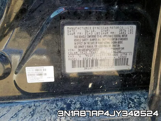 3N1AB7AP4JY340524 фото 2