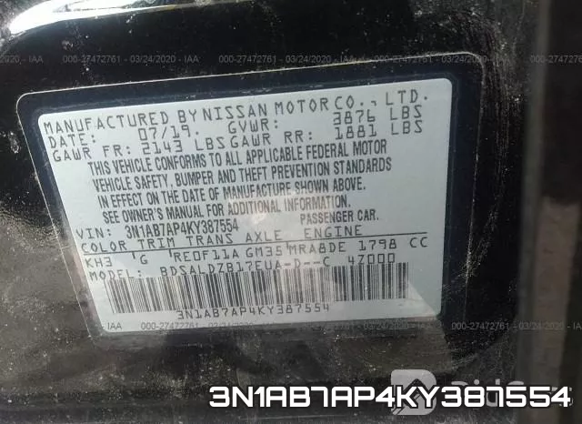 3N1AB7AP4KY387554 фото 10