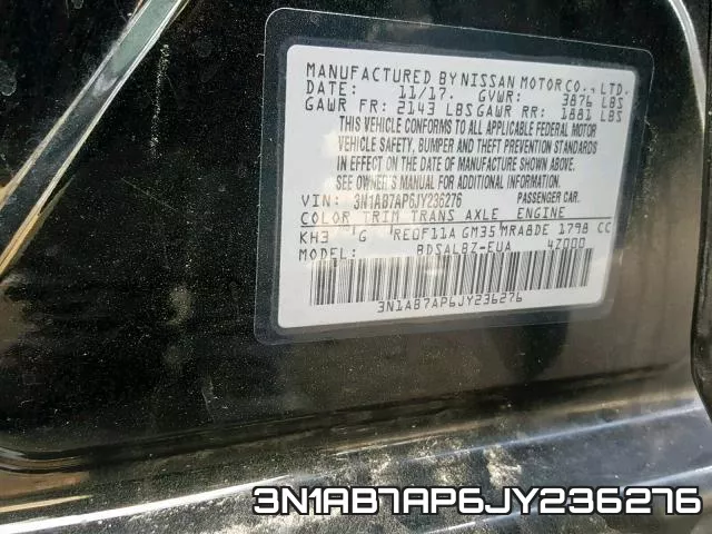 3N1AB7AP6JY236276 фото 2