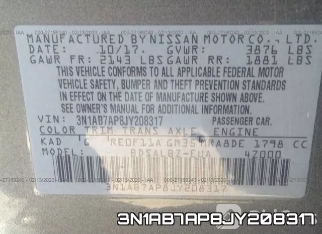 3N1AB7AP8JY208317 фото 10