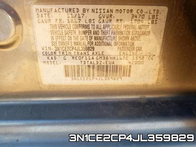3N1CE2CP4JL359829 фото 2