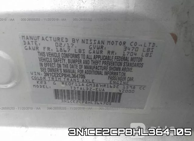 3N1CE2CP8HL364705 фото 10