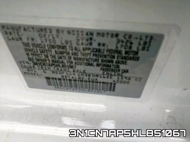 3N1CN7AP5HL851067 фото 2