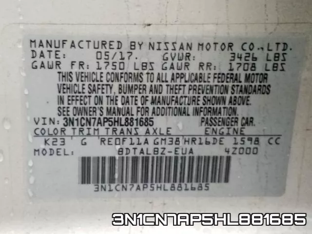 3N1CN7AP5HL881685 фото 2