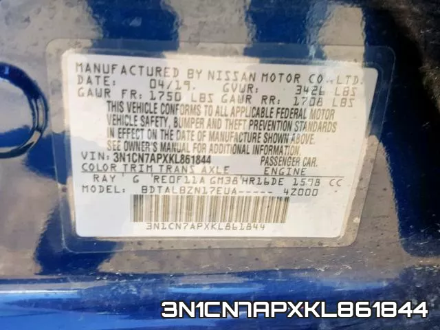 3N1CN7APXKL861844 фото 2