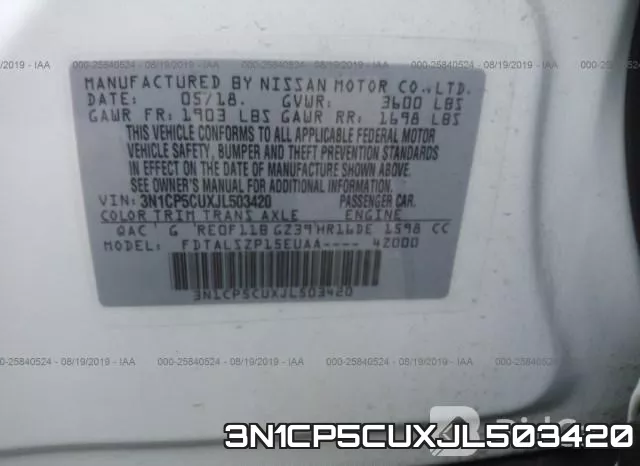 3N1CP5CUXJL503420 фото 10