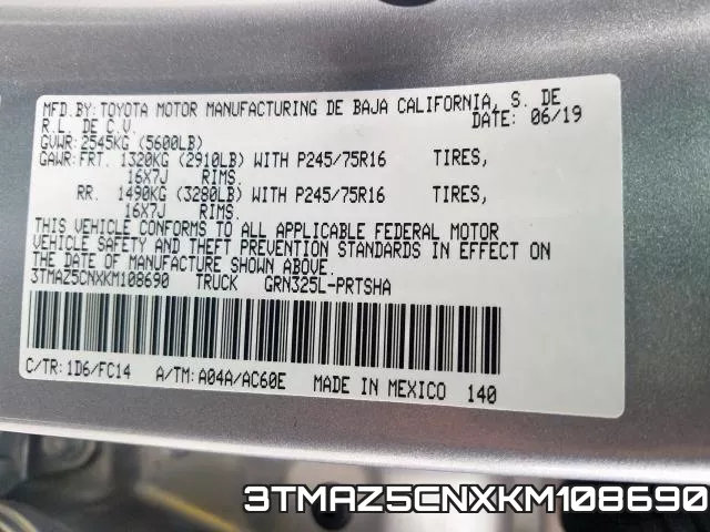 3TMAZ5CNXKM108690 фото 2