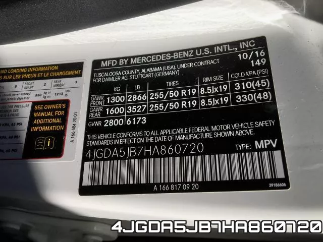 4JGDA5JB7HA860720 фото 2