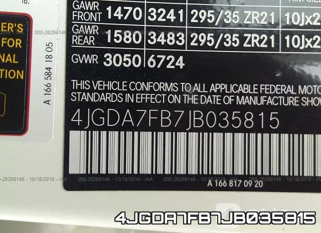 4JGDA7FB7JB035815 фото 10