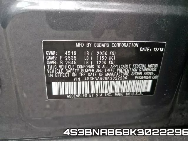 4S3BNAB68K3022296 фото 2