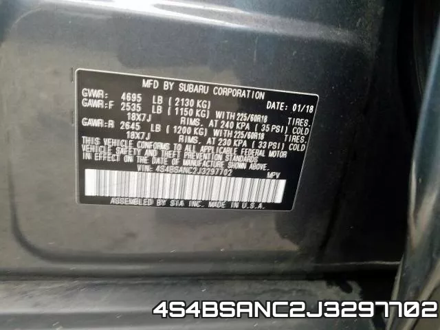 4S4BSANC2J3297702 фото 2
