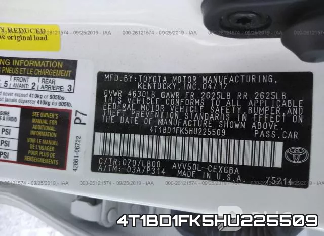 4T1BD1FK5HU225509 фото 10