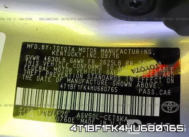 4T1BF1FK4HU680765 фото 10
