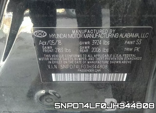 5NPD74LF0JH344808 фото 10