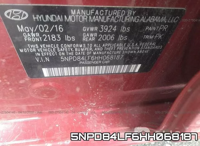 5NPD84LF6HH068187 фото 10