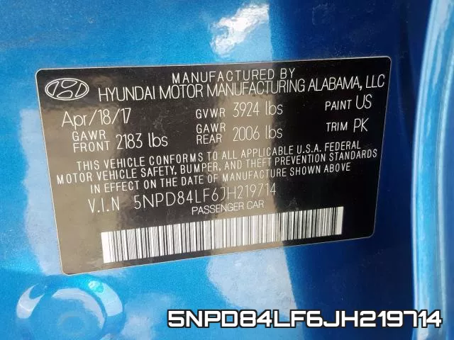 5NPD84LF6JH219714 фото 2