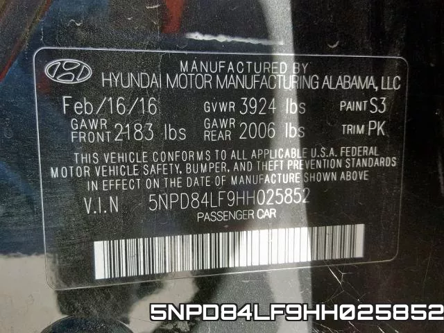 5NPD84LF9HH025852 фото 2