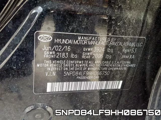 5NPD84LF9HH086750 фото 2