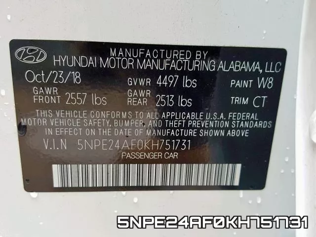 5NPE24AF0KH751731 фото 2