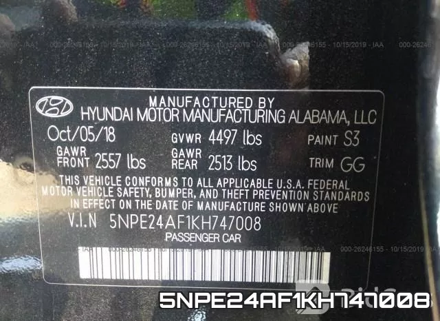 5NPE24AF1KH747008 фото 10