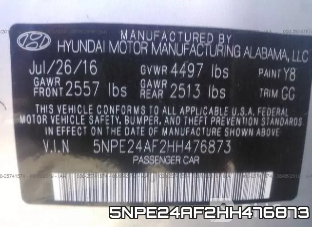 5NPE24AF2HH476873 фото 10