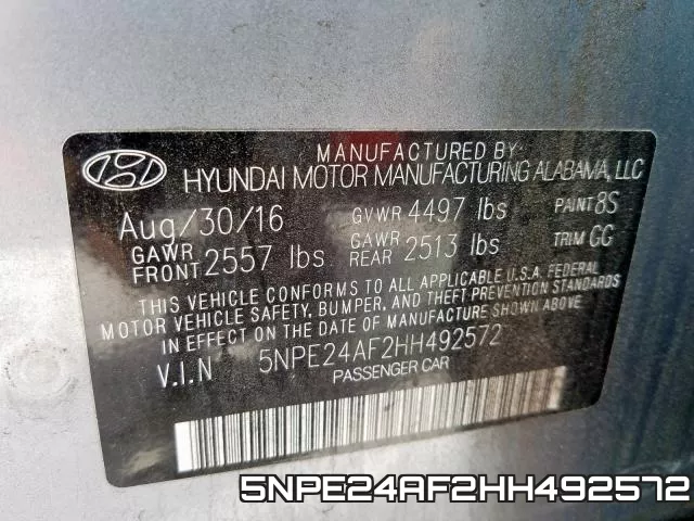 5NPE24AF2HH492572 фото 2