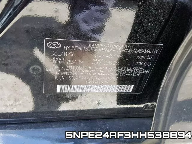 5NPE24AF3HH538894 фото 2