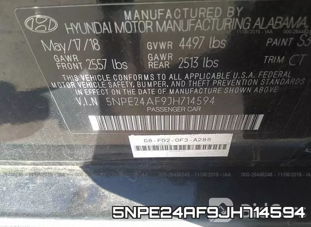 5NPE24AF9JH714594 фото 10