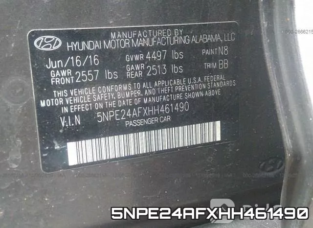 5NPE24AFXHH461490 фото 10