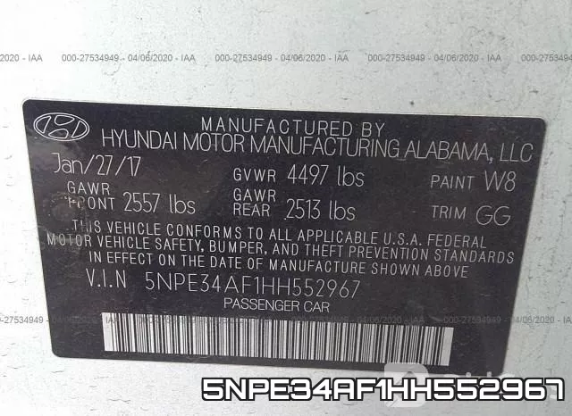 5NPE34AF1HH552967 фото 10