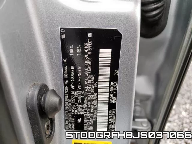 5TDDGRFH8JS037066 фото 2