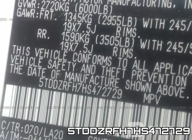 5TDDZRFH7HS472729 фото 10